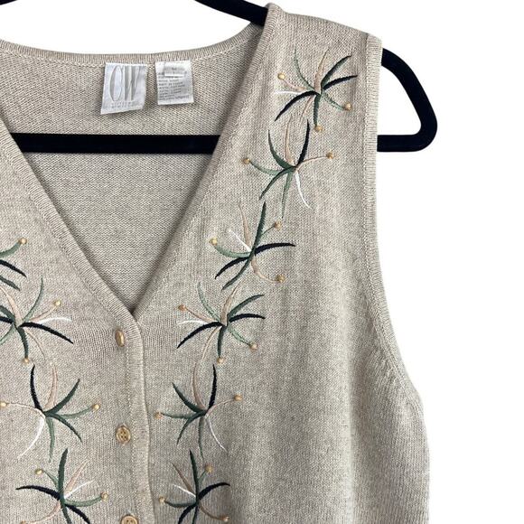 Vintage Clifford & Wills Embellished Sweater Vest Size M - Picture 6 of 7